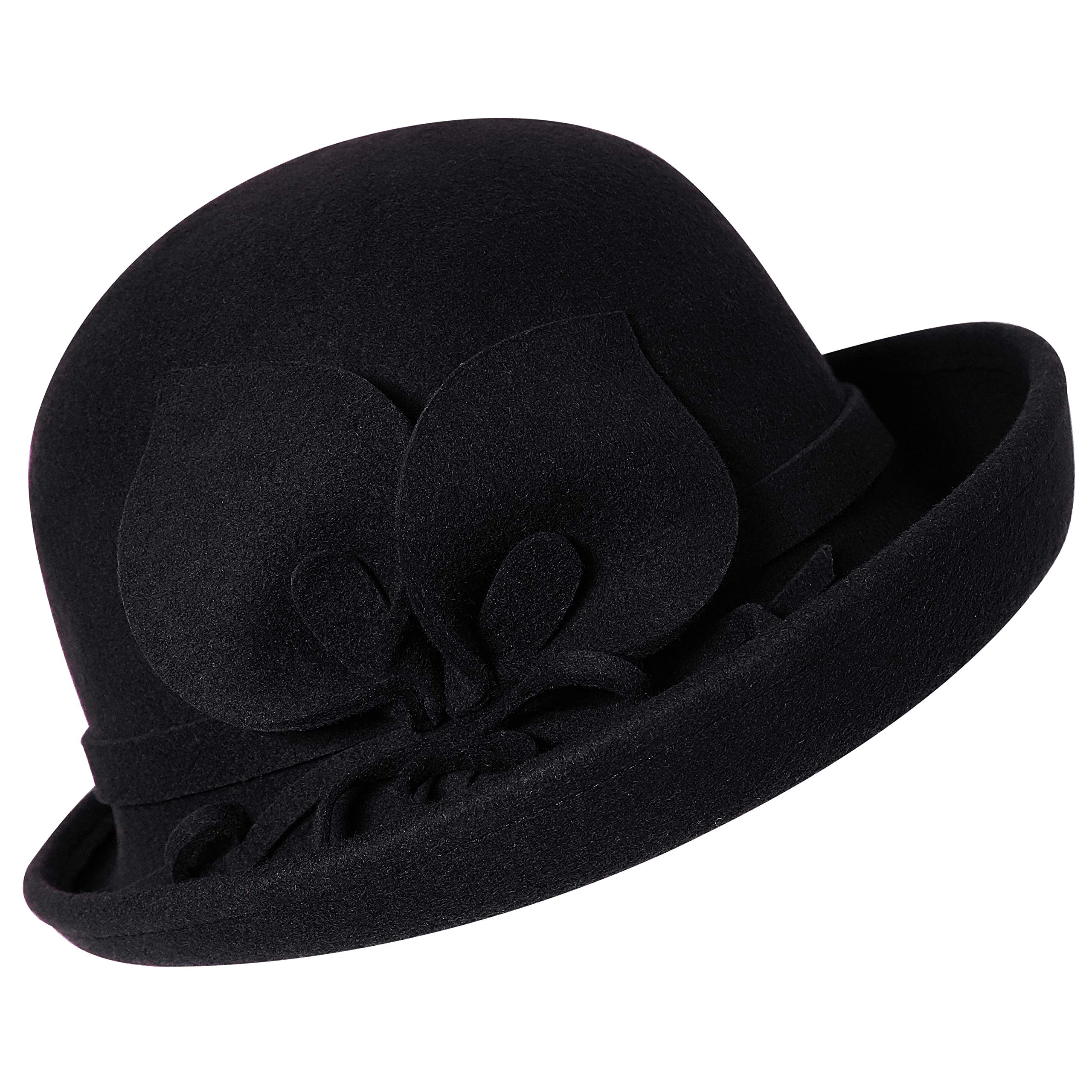 Bienvenu Ladies Bucket Hat Vintage Cloche Hats Church 100% Wool