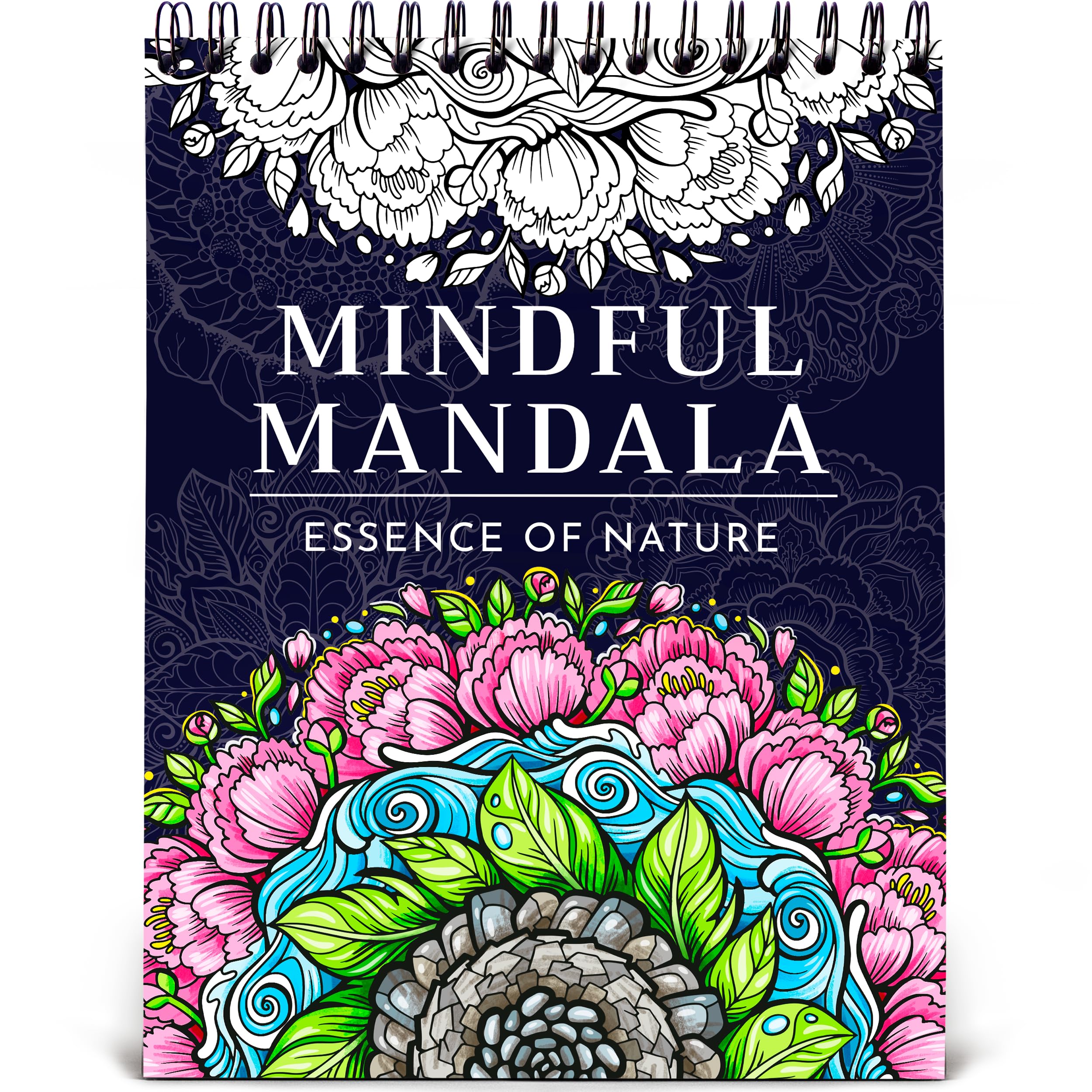 RYVE Coloring Book for Adults - 50 Unique Mandalas for Relaxation and Stress Relief.