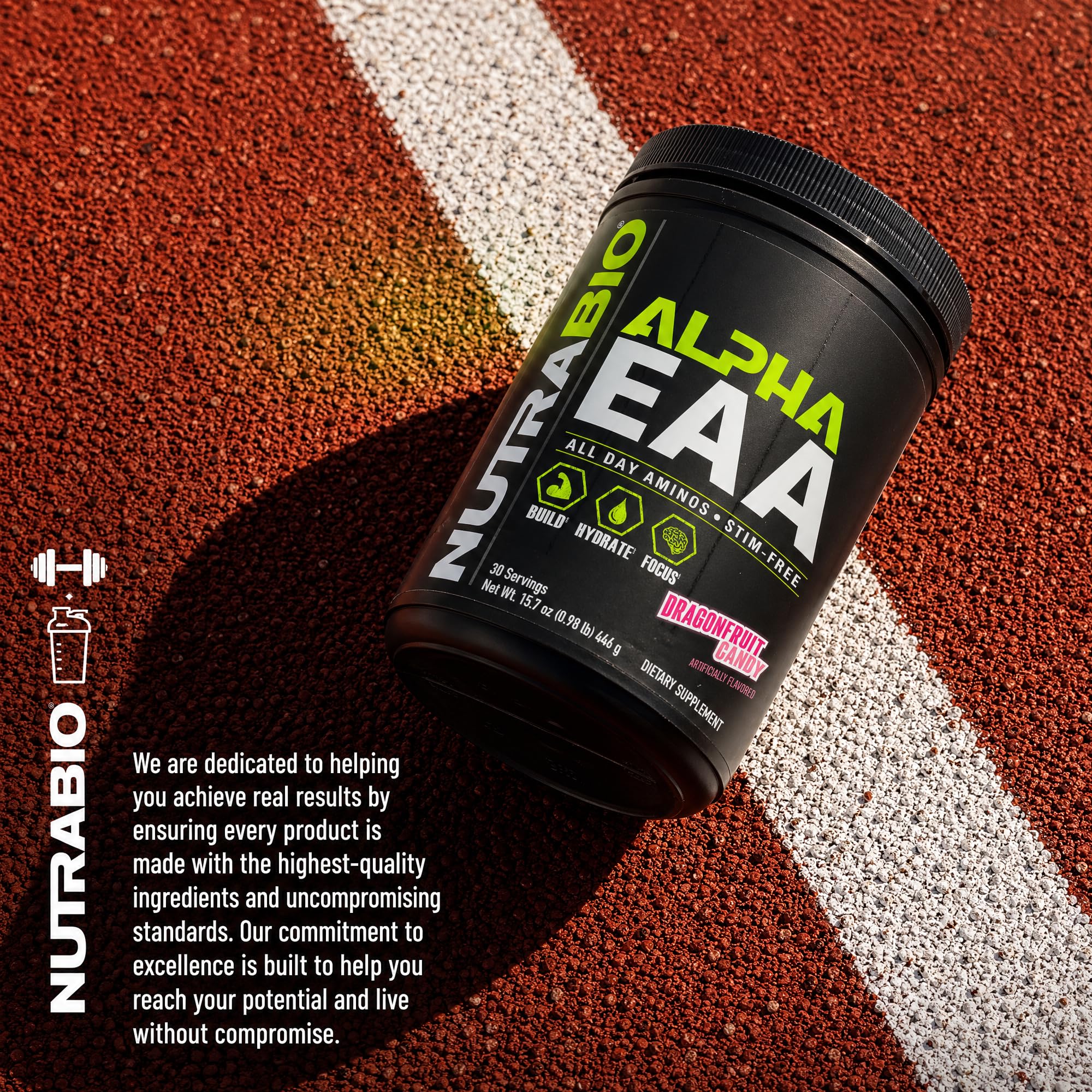 NutraBio Alpha EAA - 30 Porzioni (Caramella di Frutta del Drago)