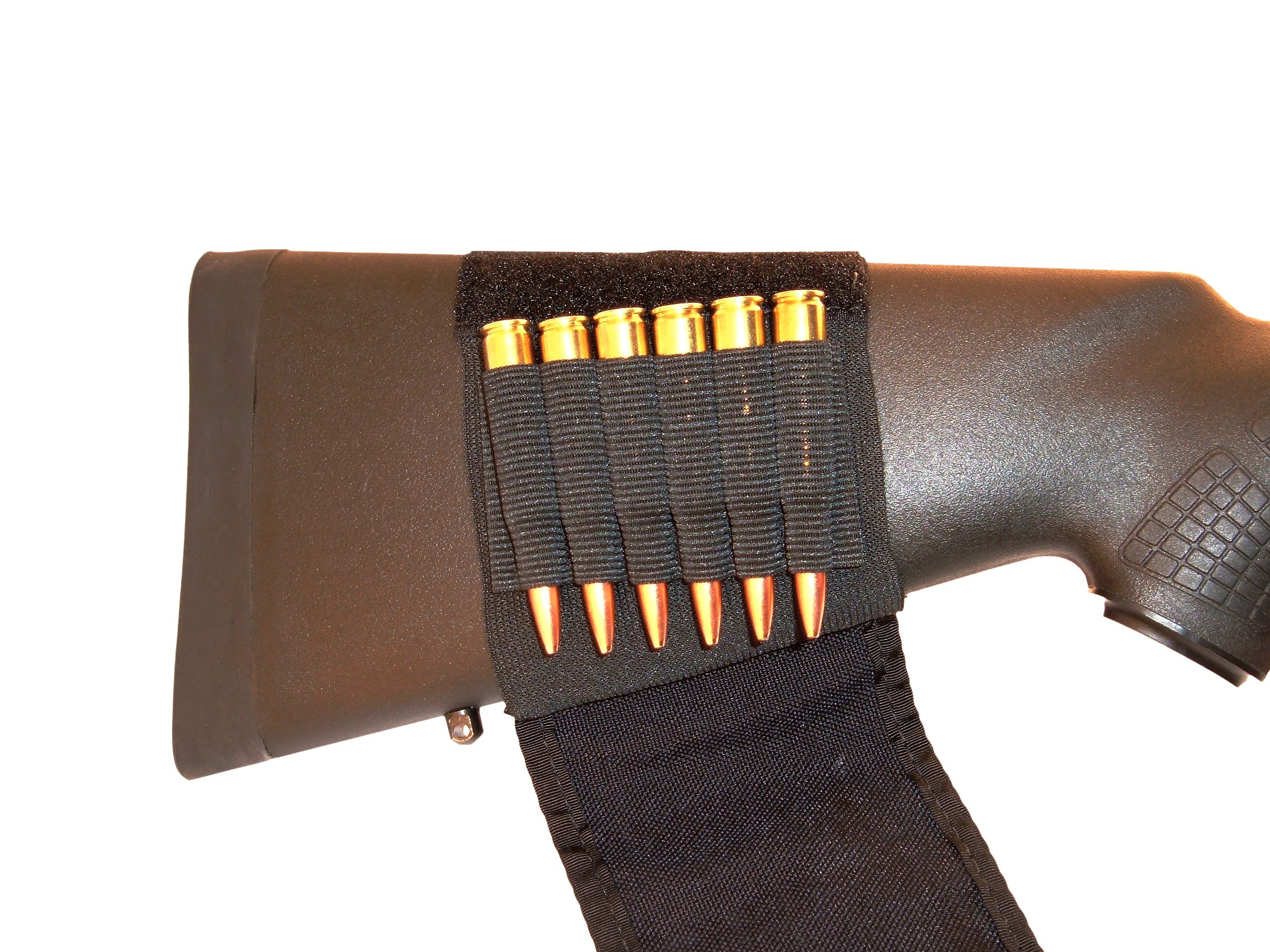 GrovTecGTAC83 Buttstock Cartridge Shell Holder, Black (Rifle w/Flap)