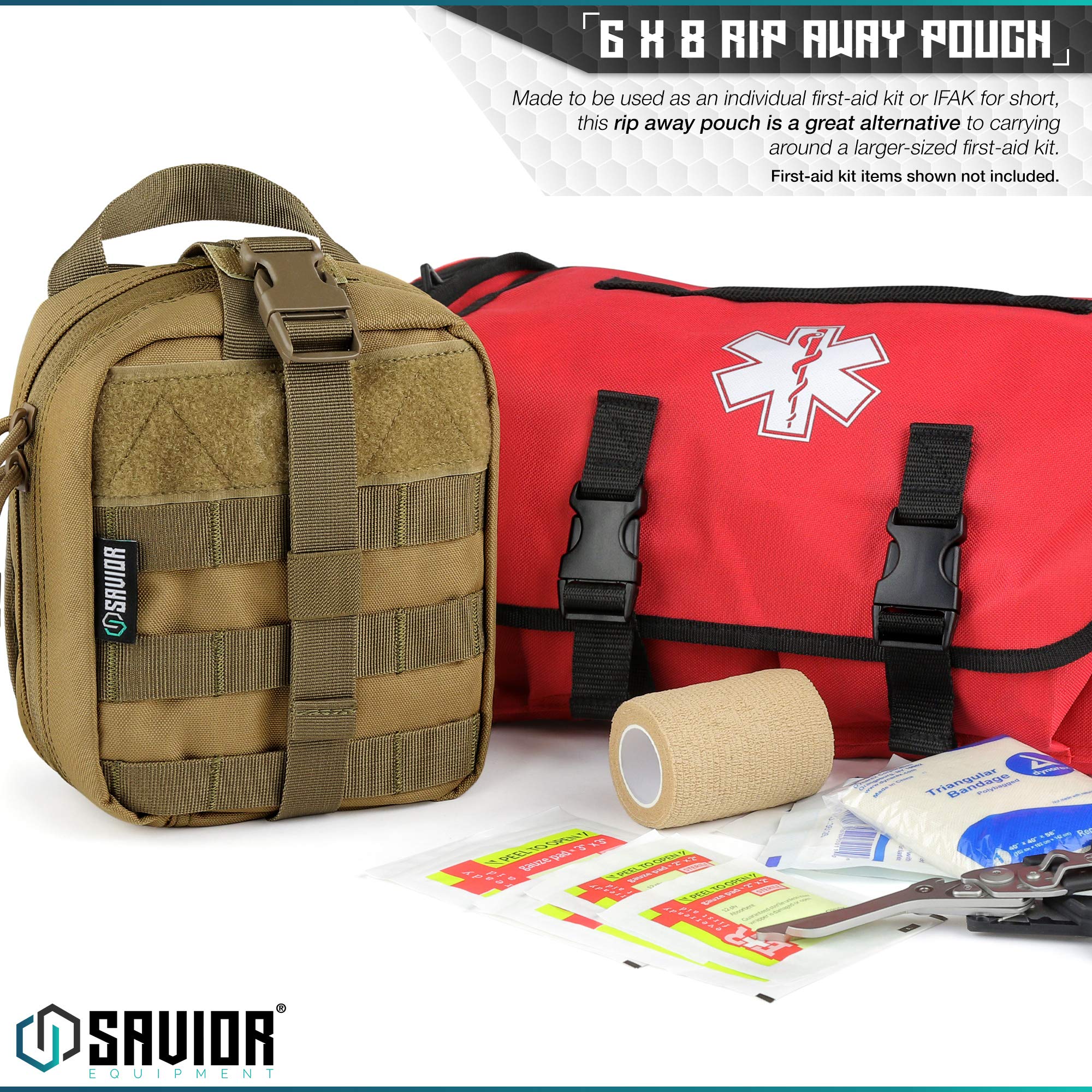 Personal Tactical First Aid Kit Rip Away Ifak Pouch Molle Medical Camping Hiking Bag - View #7