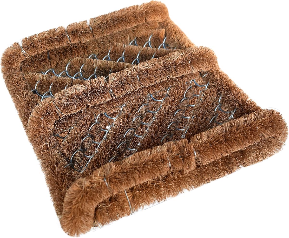 NINAMAR Natural Coir Boot Scrubber Door Mat - 30 cm x 33 cm