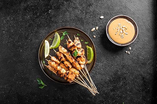 Miniatura 6 de KingSeal Brochetas de madera de bambú natural para shish keabs, barbacoa y arreglos de frutas, 12 pulgadas x 0.118 in de diámetro, 400 unidades