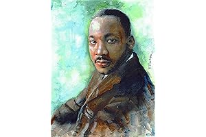 Original Print of the Watercolor Painting "Dr Martin Luther King Jr Portrait"
