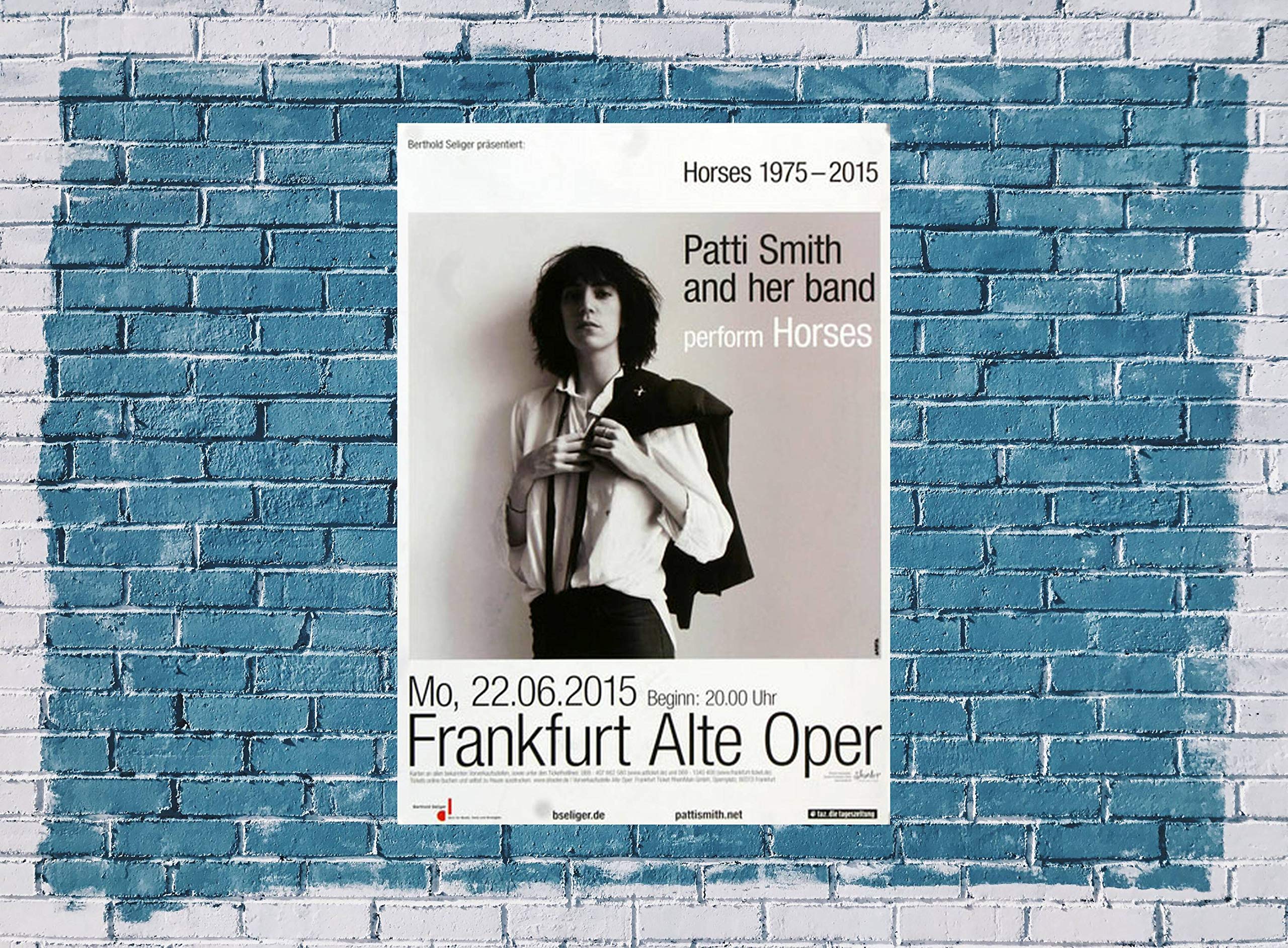 Patti Smith Group - Horses, Frankfurt 2015 » Konzertplakat/Premium Poster | Live Konzert Veranstaltung | DIN A1 «
