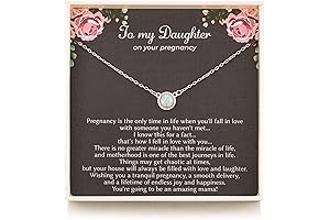 Sterling Silver White Opal Necklace: A Cherished Mother's Day Gift for Expecting Moms