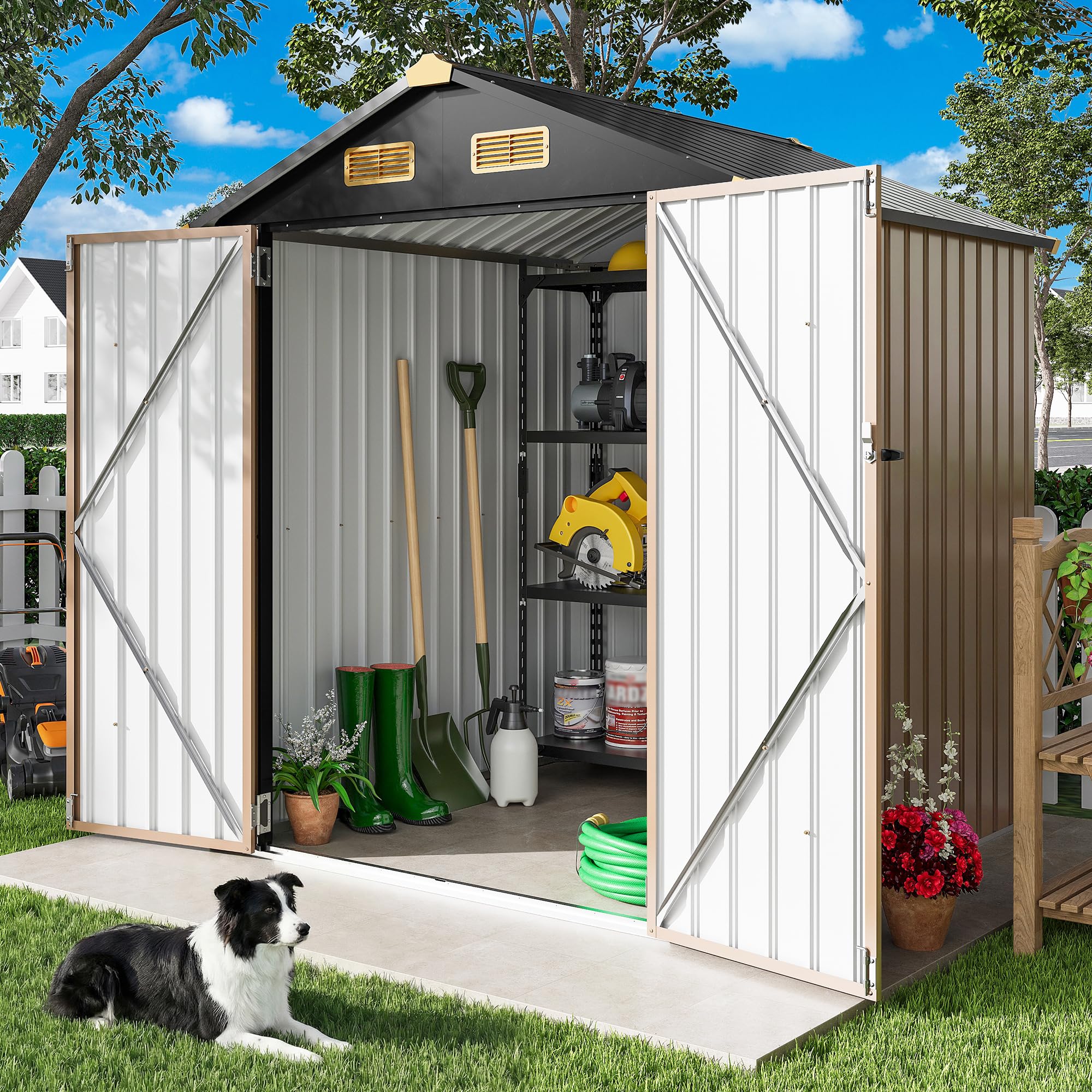IRONCK 5.7x5.7 Outdoor Metal Storage Shed