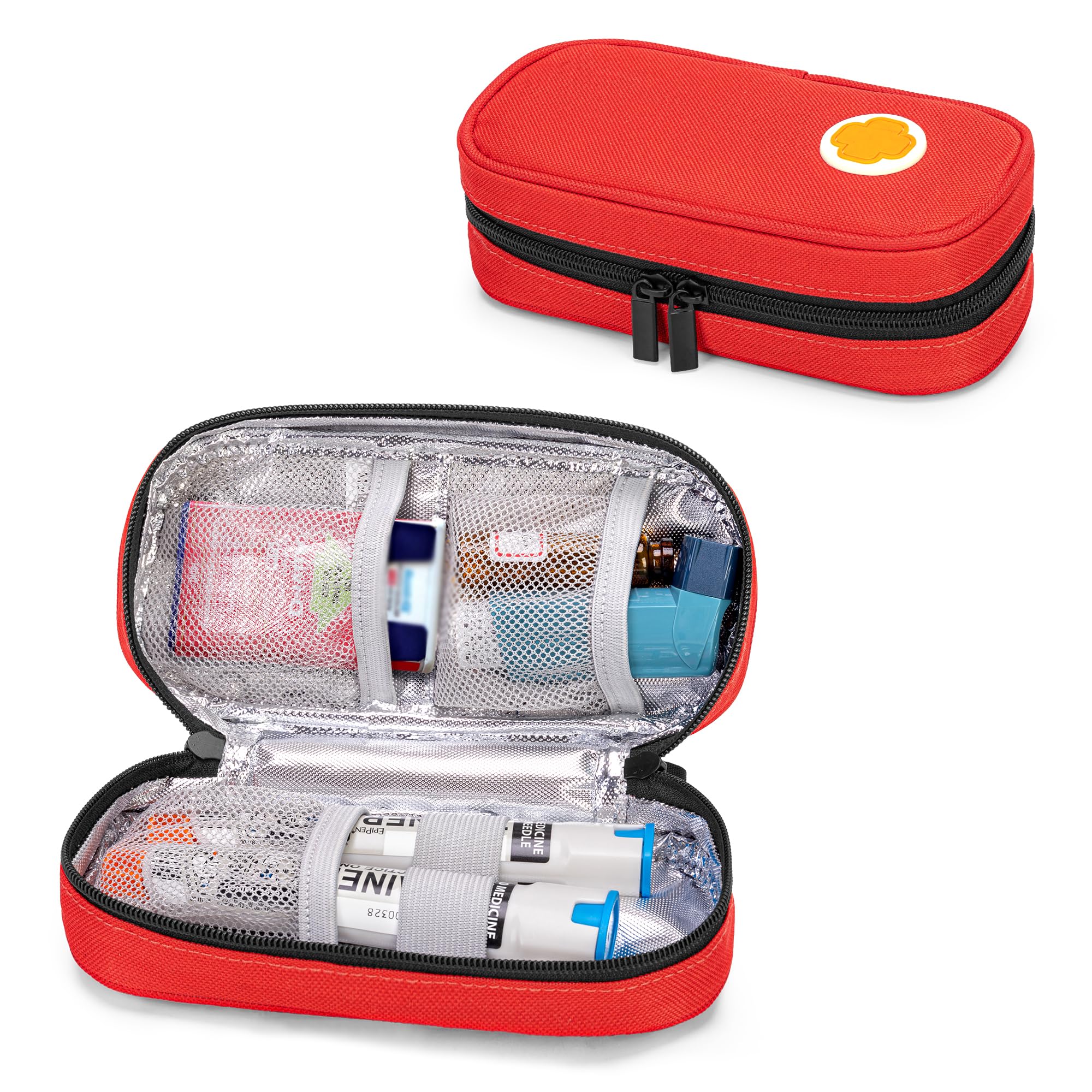 CURMIO Epipen Tasche, Kühltasche für Adrenalin Notfallset Allergie, Rot