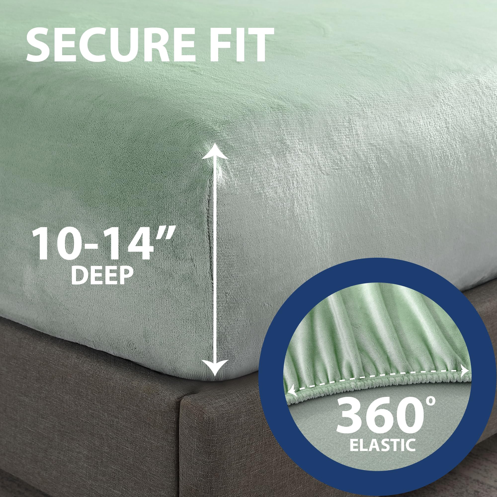 Best Flannel Fitted Sheet Twin Picks for 2026 1 Cathay Home Twin Fitted Sheet Only, Flannel Deep Pocket, Sage — product photo