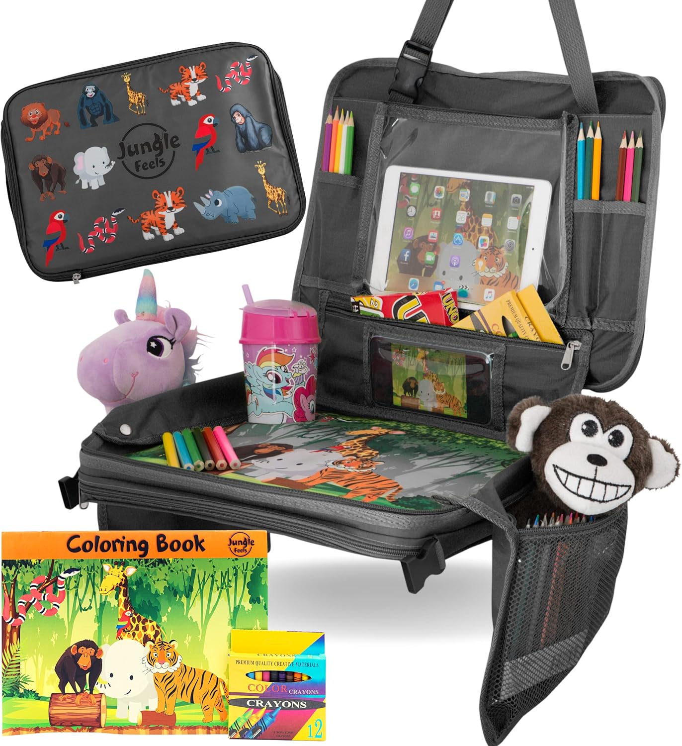 Amazon.com: Kids Travel Tray for Car, Kids Car Seat Travel Tray for ...
