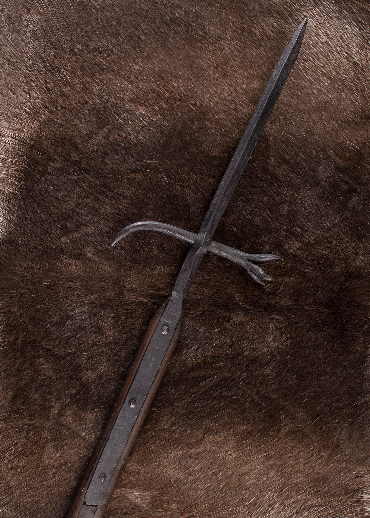 Ulfberth Luzerner Hammer, geschmiedet aus Stahl für Erwachsene - Lanzenspitze Helebarden ohne Schaft für Mittelalter und Reenactment