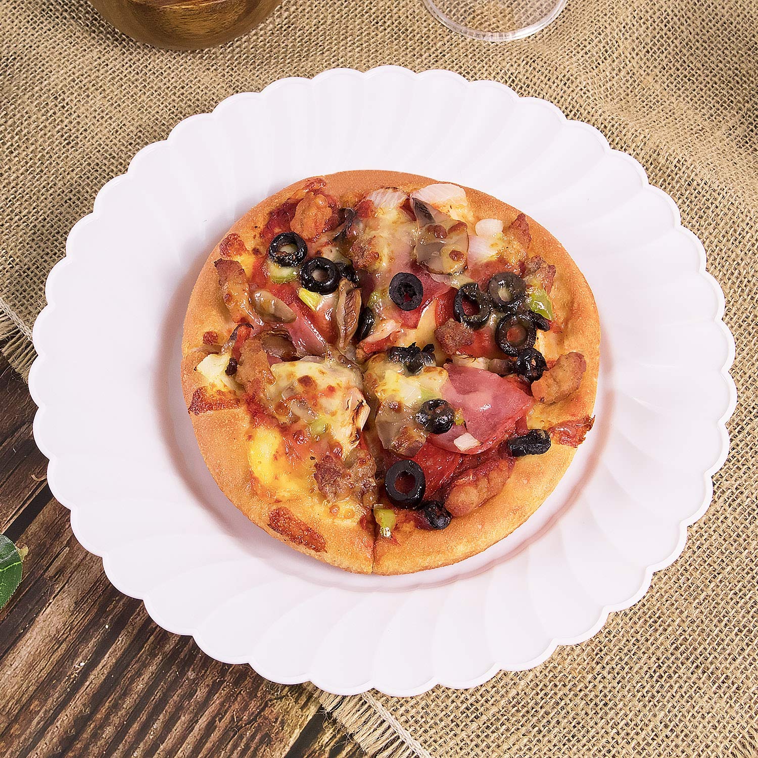 Karat CS-PS10W 10.25" PS Scalloped Plate - White (Case of 120)