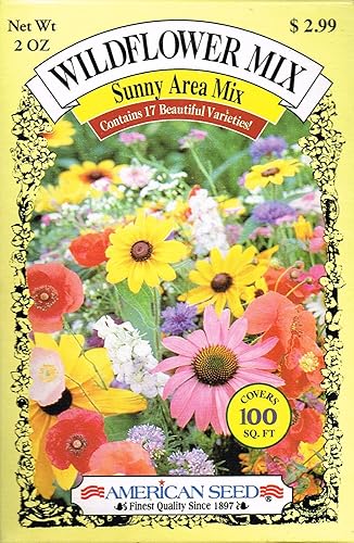 Wildflower Mix, Sunny Area Mix, caja agitadora de 100 pies cuadrados (2 onzas)
