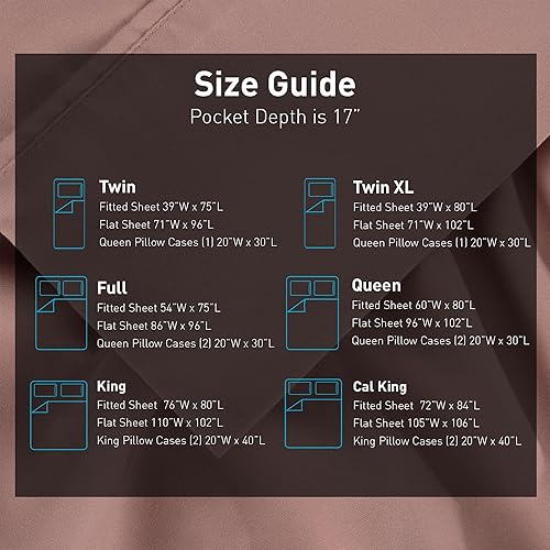 Miniatura 5 de Bedgear Juego de sábanas básicas, ropa de cama ligera y transpirable para colchón, incluye sábana bajera, sábana encimera y 1 funda de almohada,
