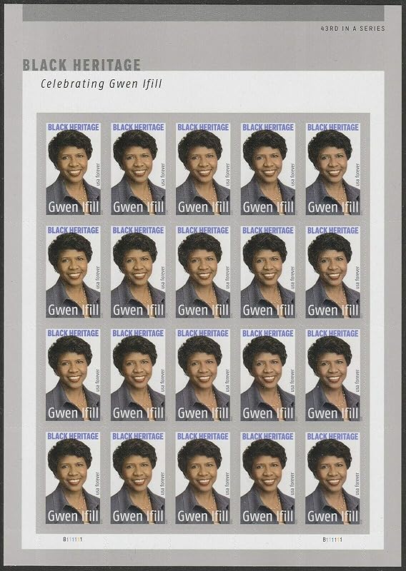 Gwen Ifill Black Heritage (Sheet of 20) First-Class Mail Forever Postage Stamps Scott 5432