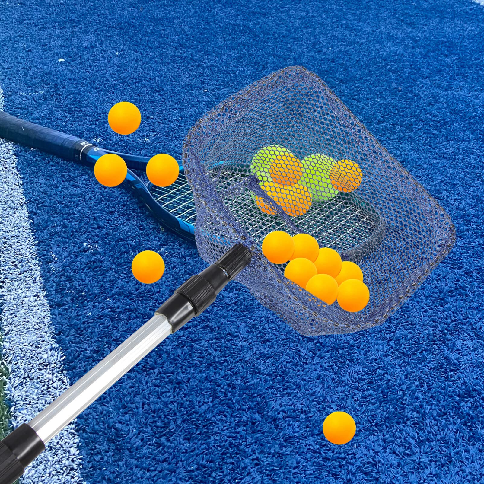 BESPORTBLE Tragbarer Ballpicker Pingpong-Ball-Retriever-Ball-Pick-Up-Netzbeutel Mehrere Ballsammler Tischtennis-Ball-Picker-Behälter Oberer Pingpong-Picker Für Sportball-Picking-Zubehör