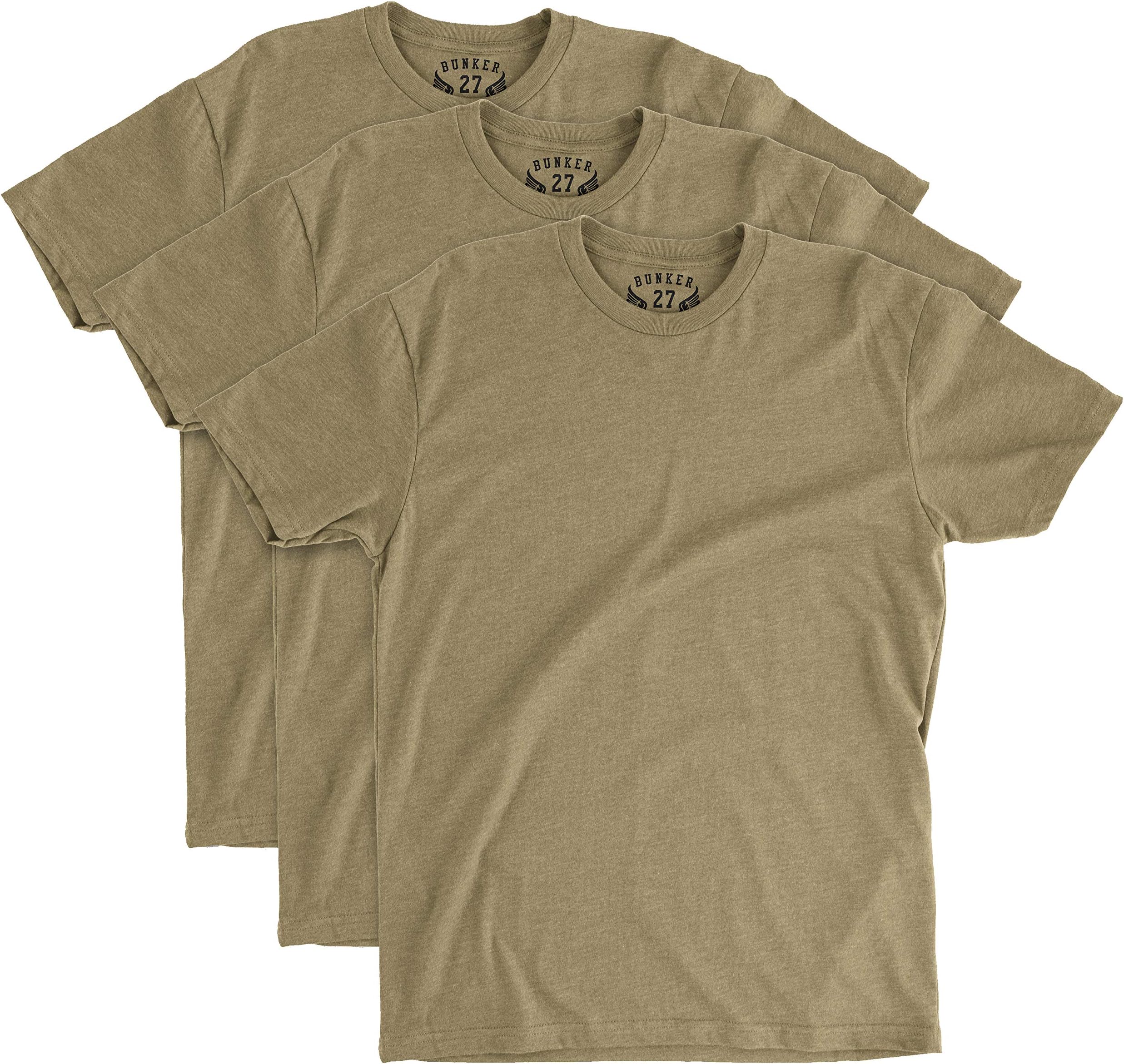 3-Pack Coyote Brown T-Shirt Military AFI 36-2903 & AR 670-1 Compliant