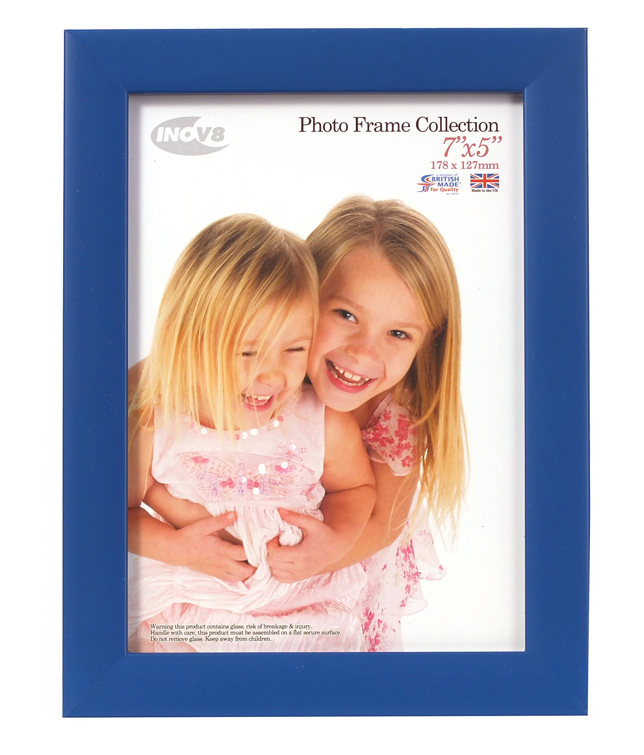 Inov8 British Made Traditional Picture/Photo Frame, Royal Blue, 7x5 Inch