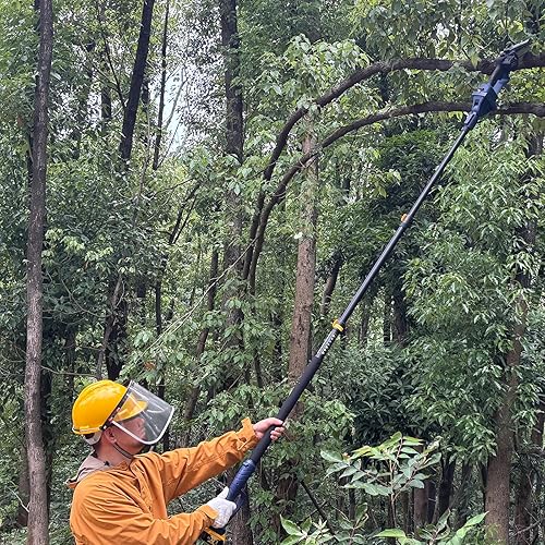 Miniatura 5 de IRONFACE - Combo de sierra de poste inalámbrica 2 en 1 y mini motosierra para baterías DeWalt de 20 V, sierra telescópica sin escobillas de 6