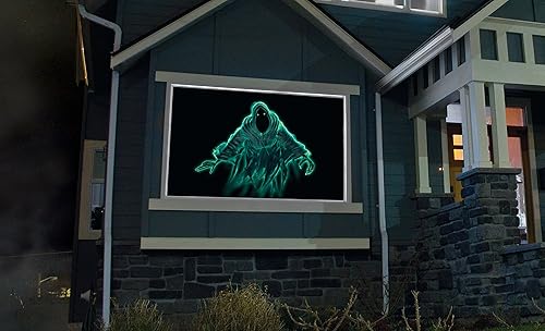 Miniatura 8 de Pantalla de retroproyección holográfica con herramientas de montaje para proyectar videos de Halloween (5.5 x 9 pies)