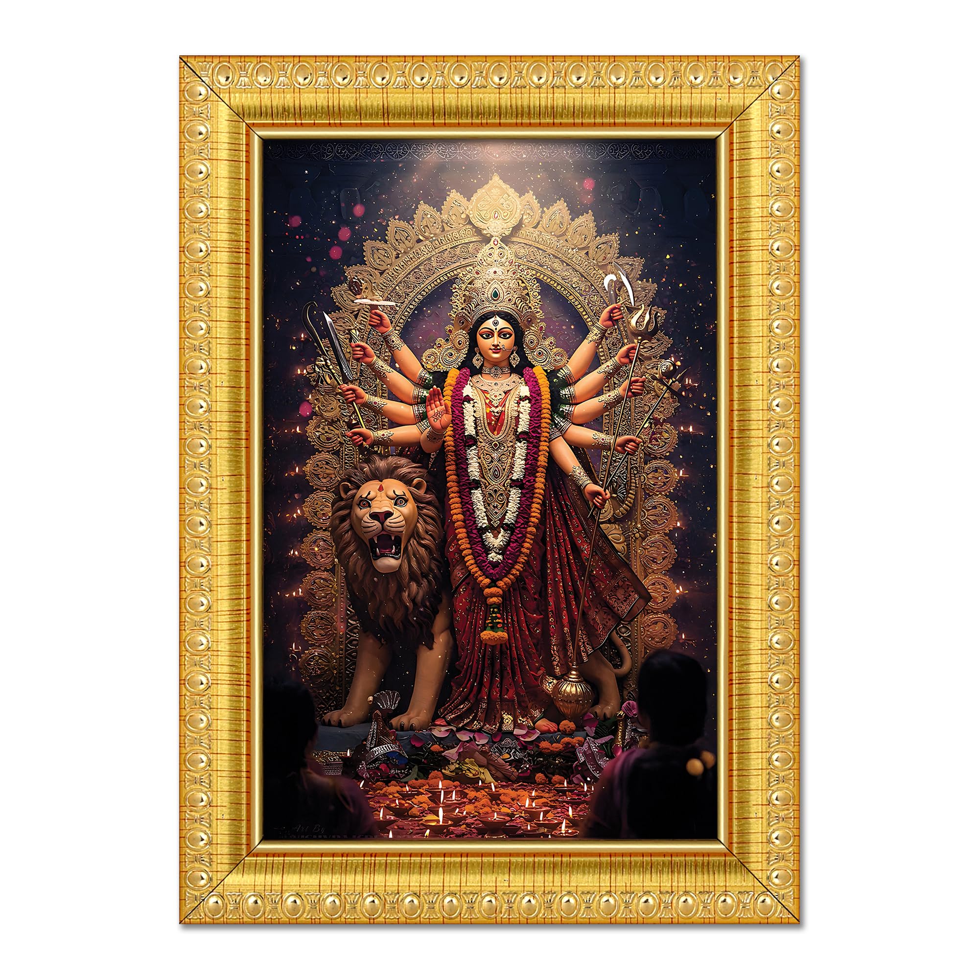 Durga Maa Photo Frame - Divine Wall Art -12