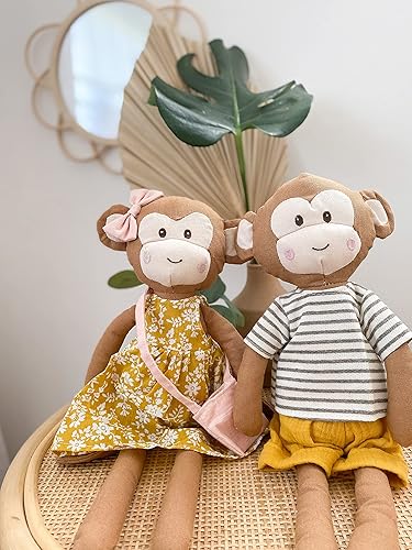 Miniatura 4 de MON AMI Magee Boy - Muñeca de mono para niños, muñeca de peluche suave bien construida para niños o niños pequeños, uso como juguete o decoración de