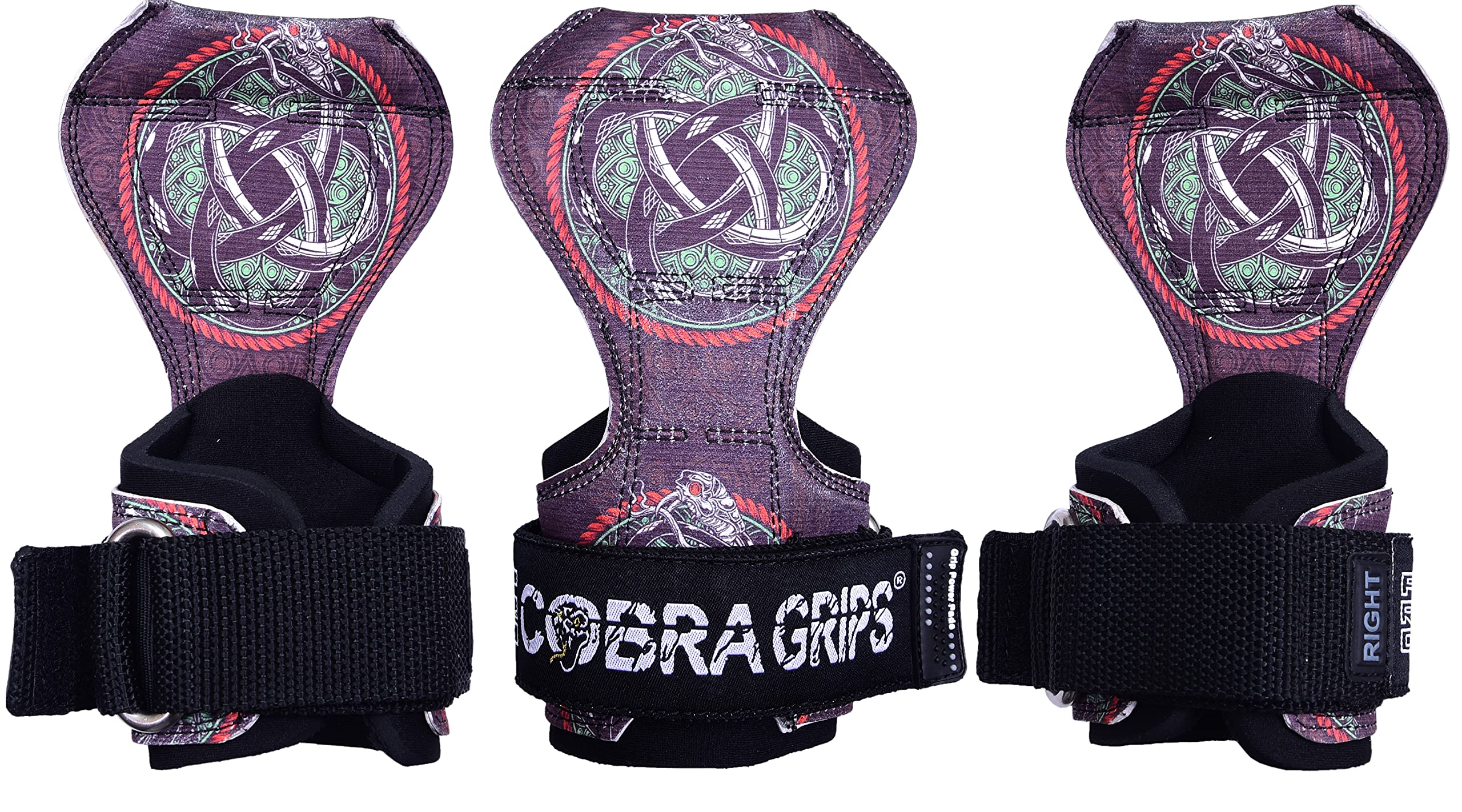 Cobra Grips Weight Lifting Gloves with Adjustable Neoprene Padded Wrist Wraps - Heavy Duty Alternative to Power Lifting Hooks for Deadlifts