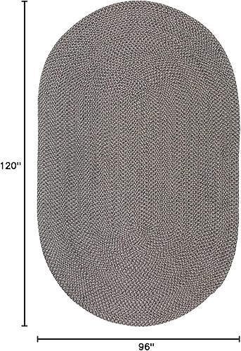 Vista 37 de DECOMALL Azure - Alfombras trenzadas para exteriores, alfombra ovalada para interiores, 3 x 5 pies, color gris