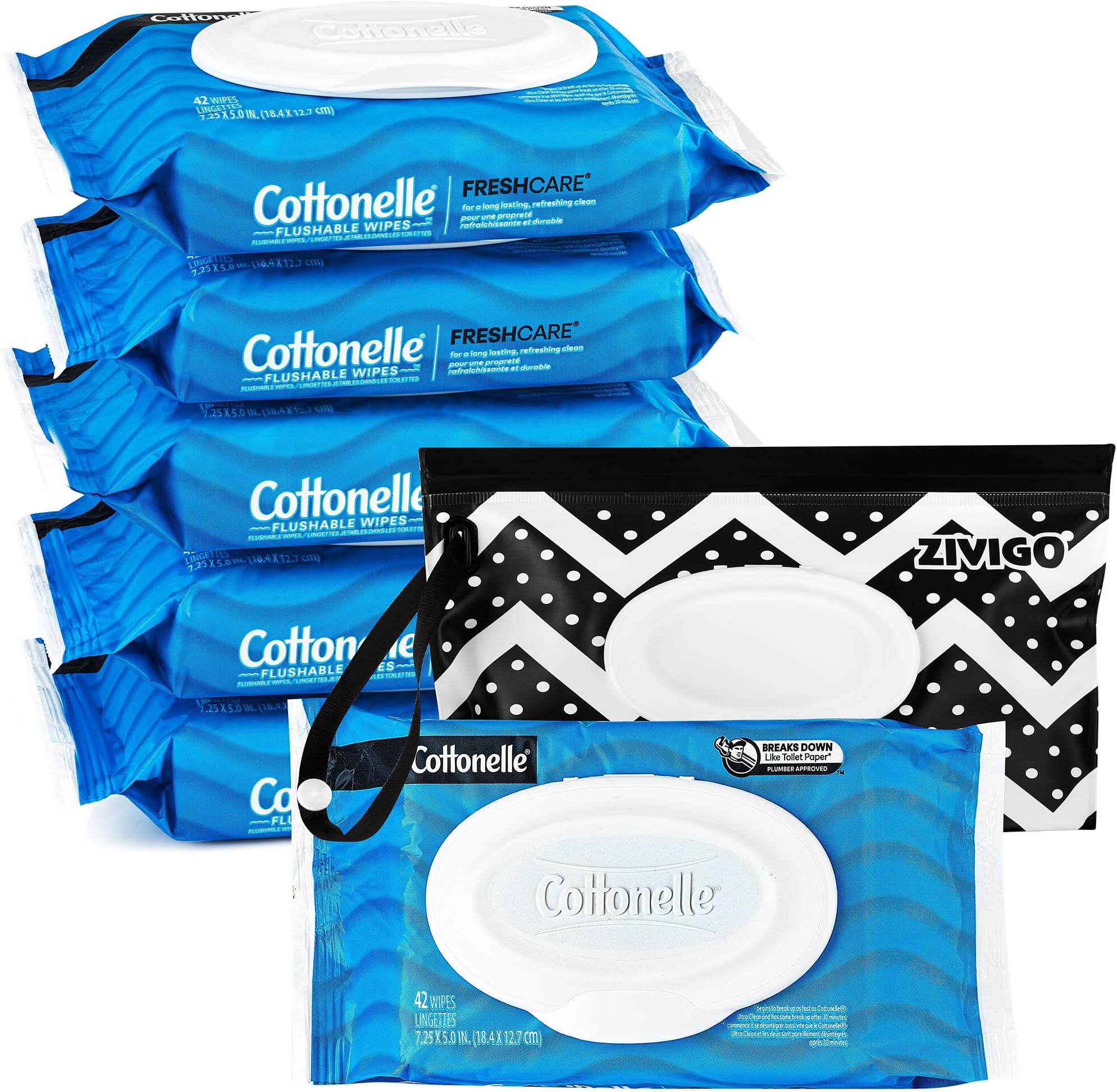 Cottonelle Fresh Feel Flushable Wet Wipes, Adult Wet Wipes