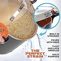 Vista 6 de GOTHAM STEEL Hammered Copper Collection – Sartén antiadherente de 10 pulgadas con tapa, olla multiusos para pasta de 5 cuartos de galón con tapa