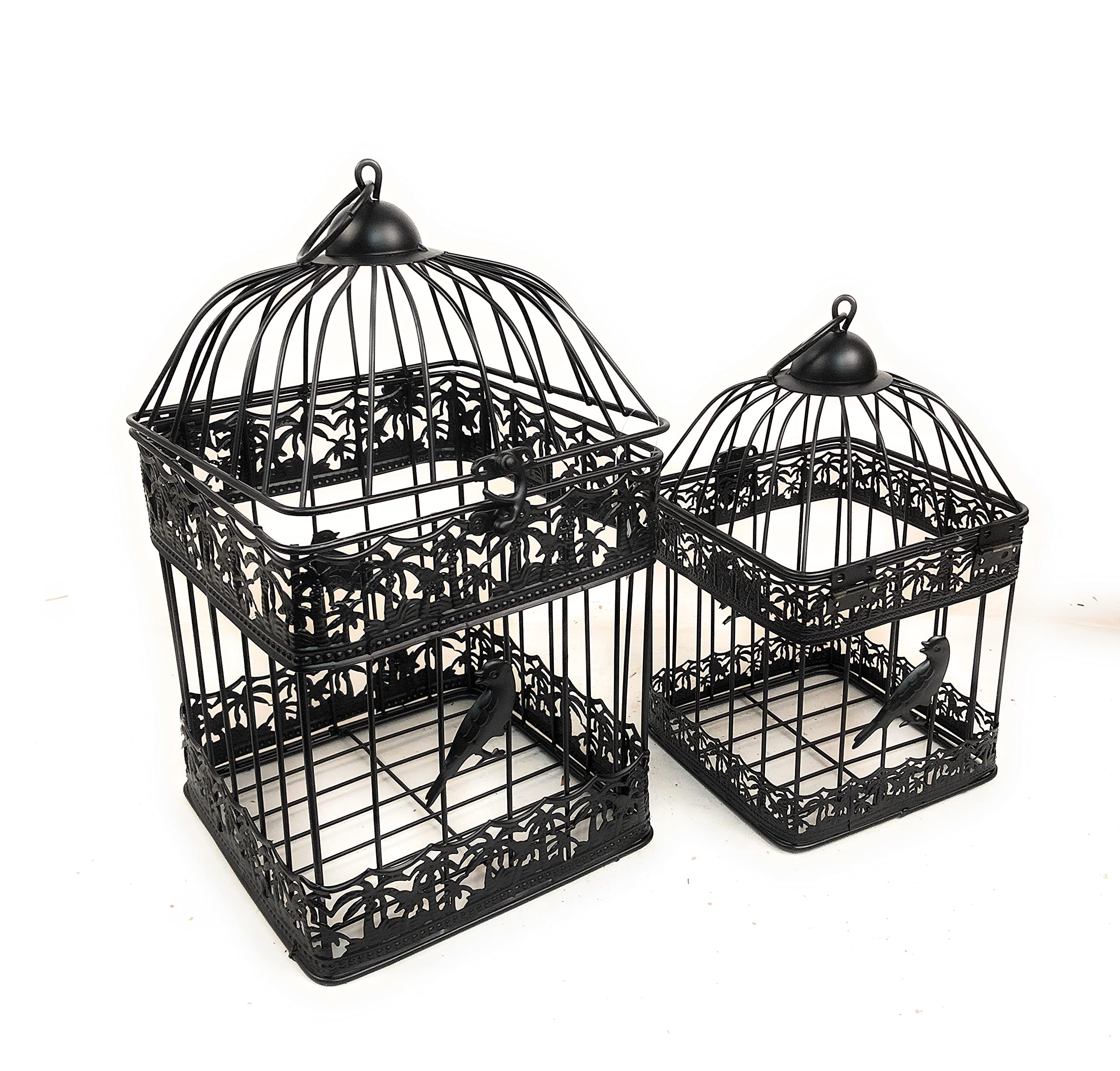 set of 2 Black colour Bird Cages perfect for display