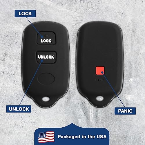 Miniatura 6 de KeyGuardz - Carcasa de goma suave para llave de automóvil sin llave para Toyota Scion Celica Corolla Echo Highlander Yaris