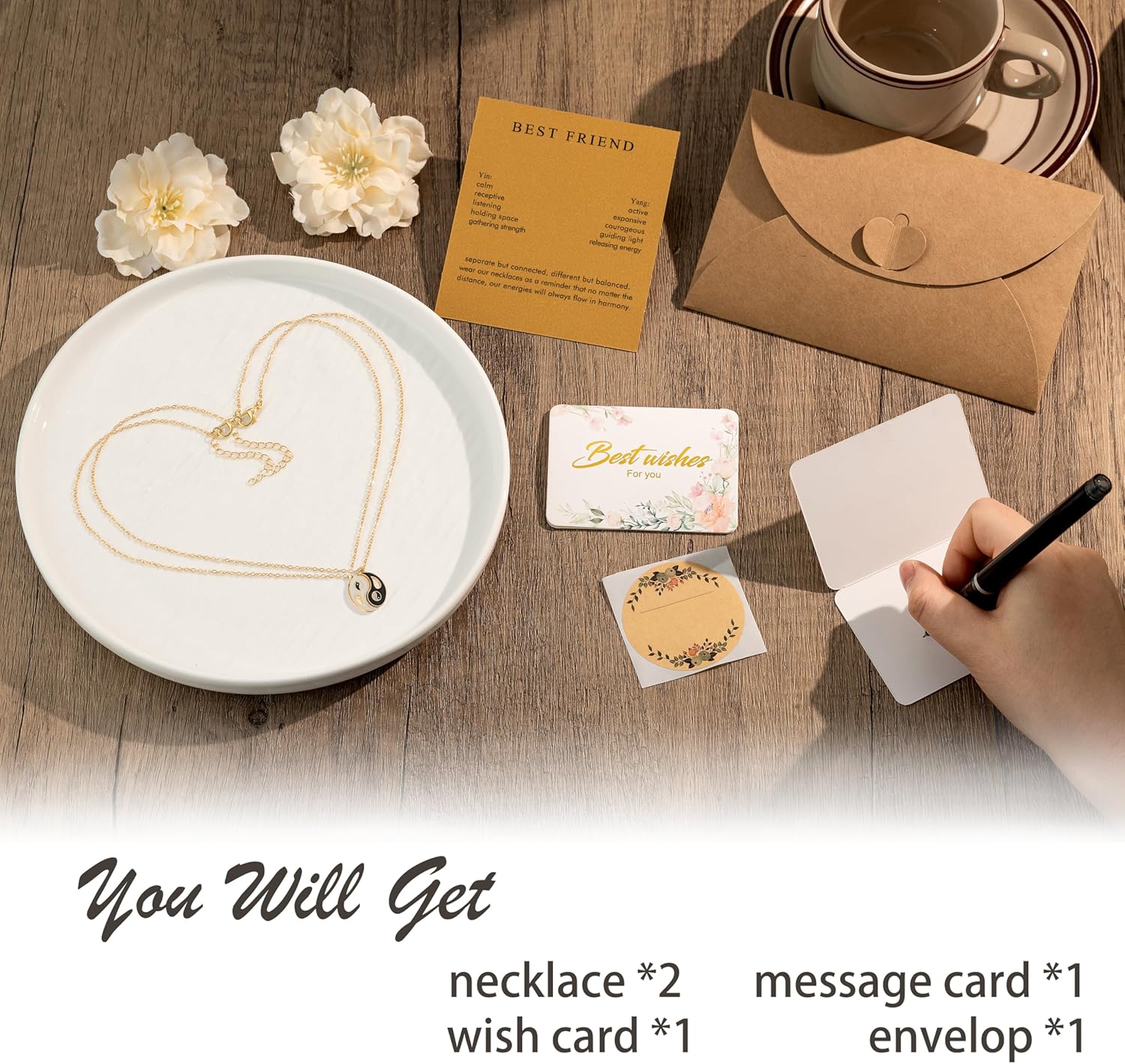 14K Gold Plated Pendant Necklace for Women, Dainty Charm Good Luck Inspirational Gifts for Her Friendship Necklace Cherry, Positive Duck, Shell Pearl Fish Beach Jewelry - Image 5