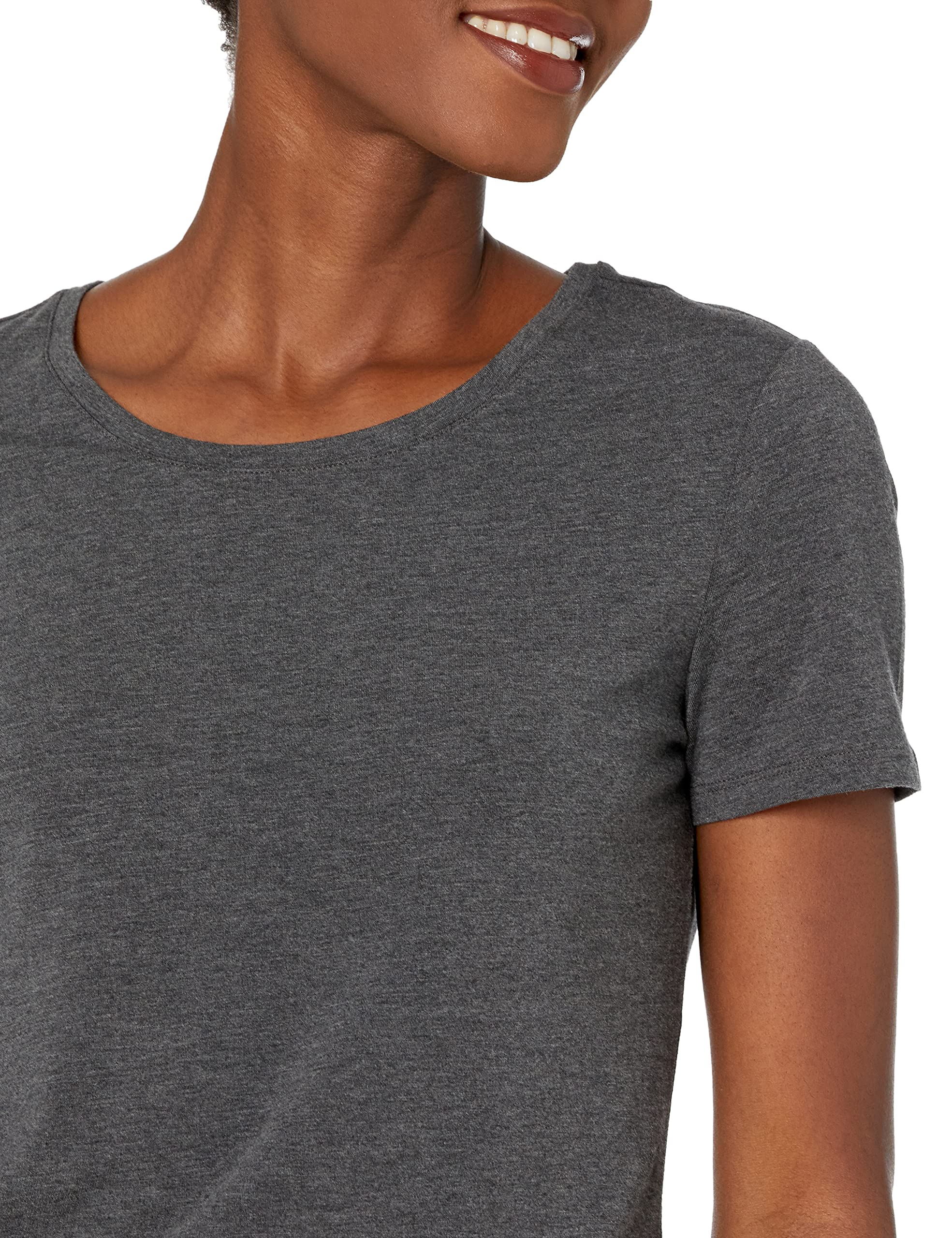 Amazon Essentials T-Shirt Girocollo a Maniche Corte con vestibilità Classica Donna, Confezioni Multiple
