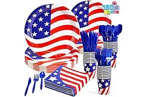 Patriotic Party Supplies Dinnerware Set for Memorial Day Celebrations