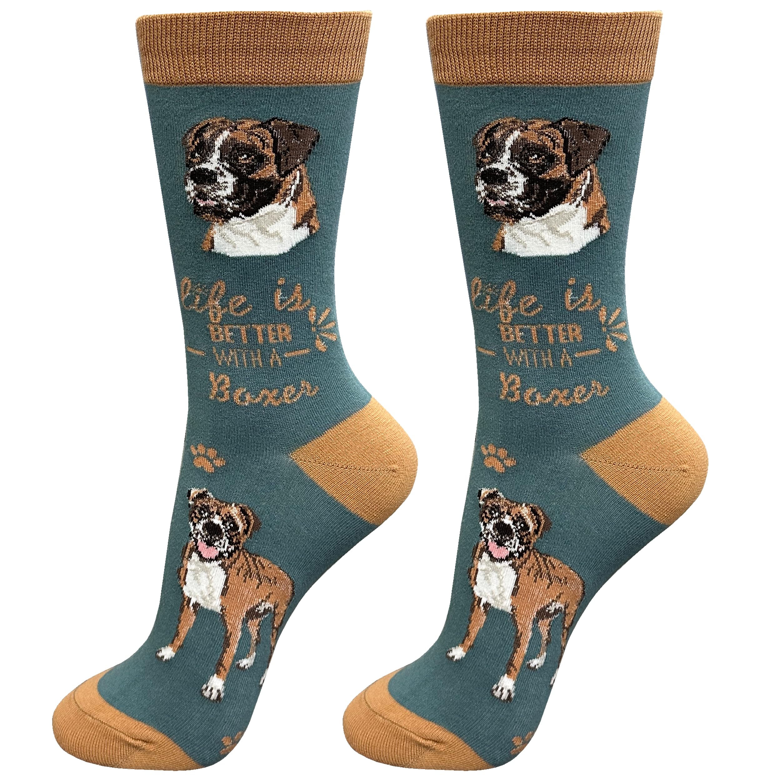 E&S Pets Pet Lover Socks - Dog Socks - Cat Socks - Pet Lover Gifts - Cute Crew Socks - Unisex - Novelty Socks, Boxer, One Size