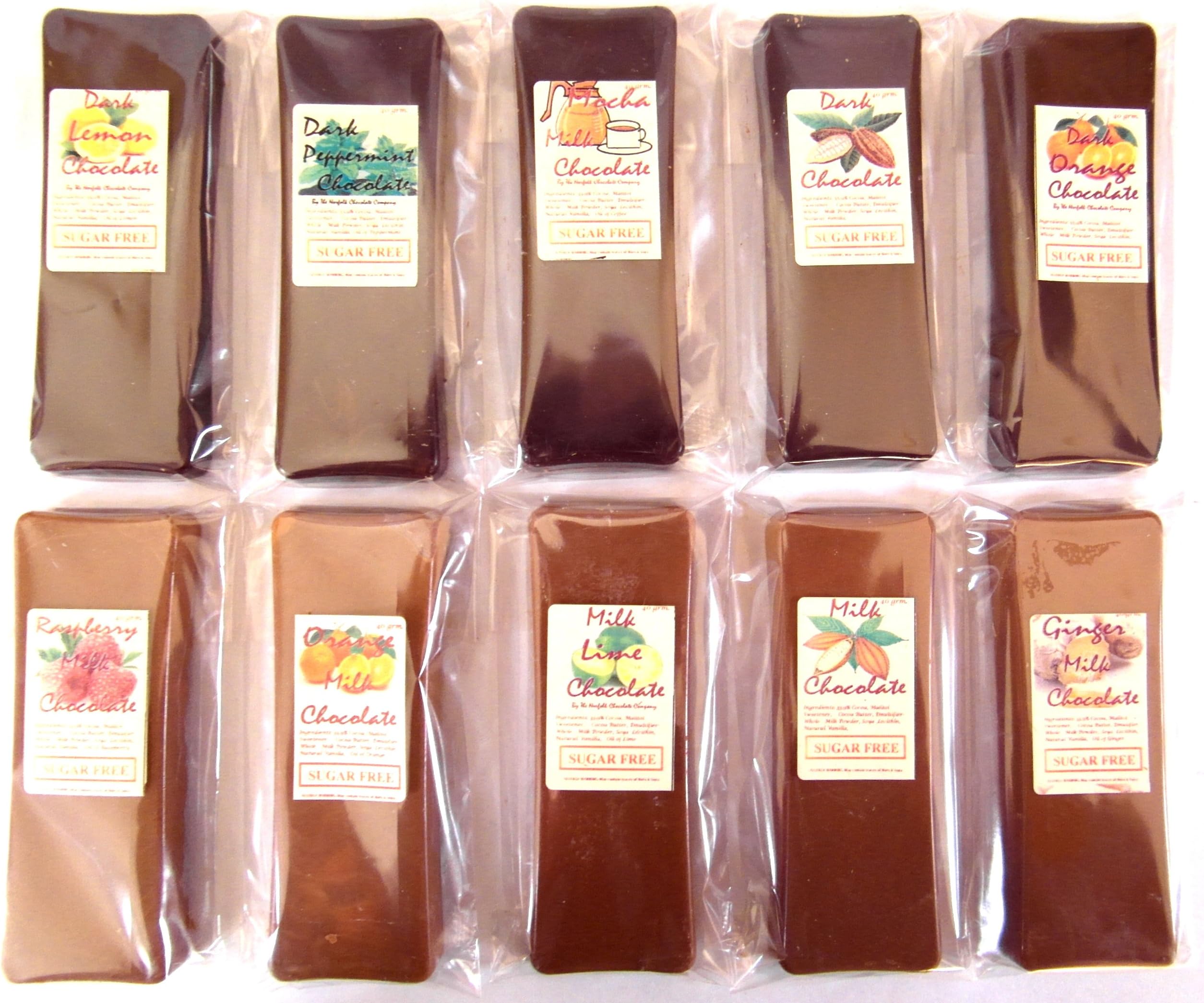 Sugar Free Chocolate Minibars 10 x 40grm