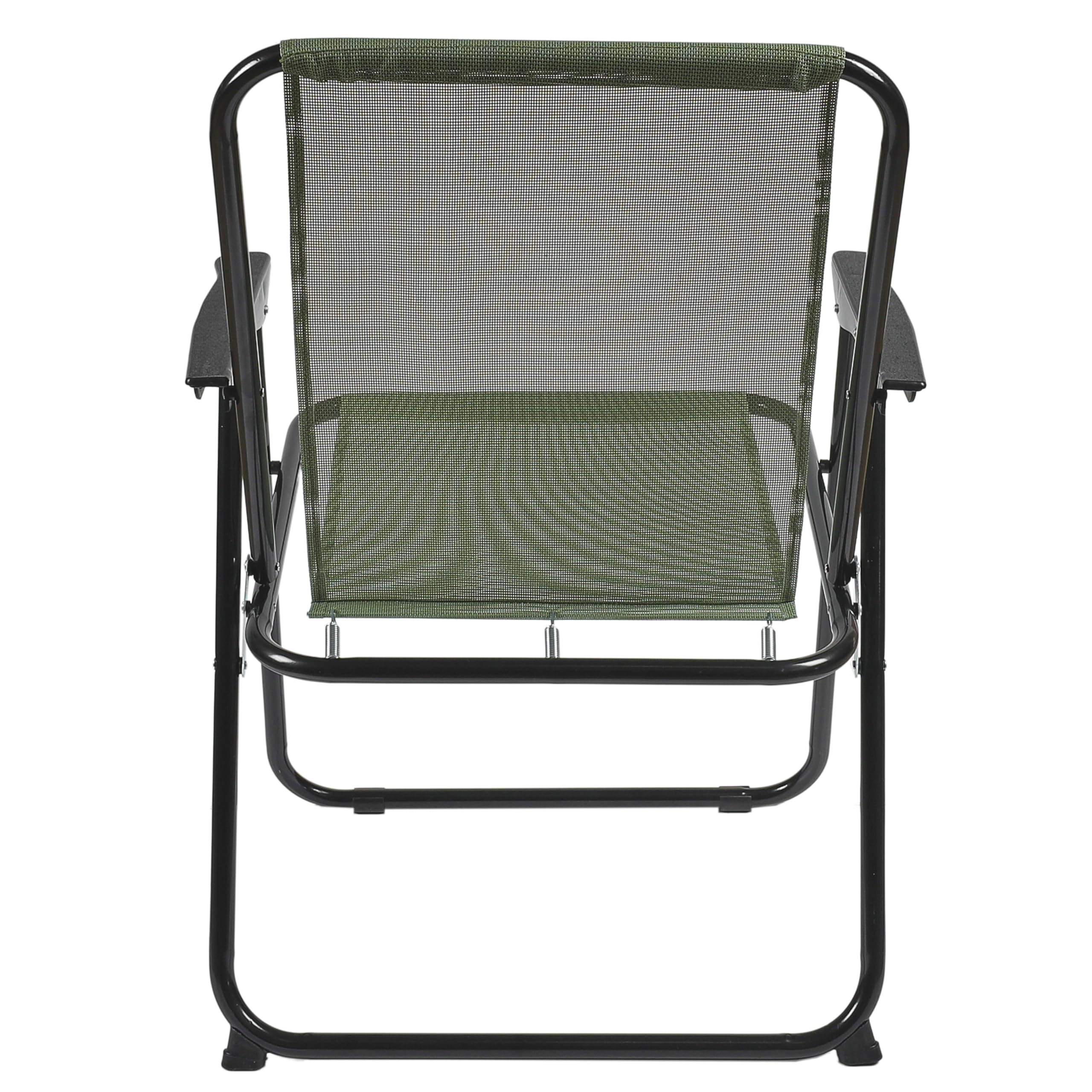 HOME DECO FACTORY - HDO0344 Chaise Pliante Kaki - Mobilier d'Extérieur - Assise d'Extérieur - Dimensions 51 x 75 x 60 cm - Hauteur Assise 36 cm - Traitement UV - Textile Vert