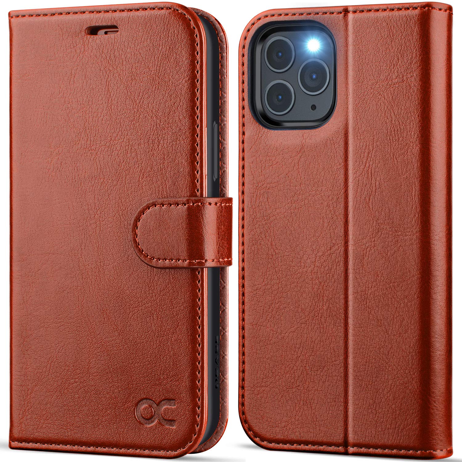 Photo 1 of OCASE Compatible with iPhone 14 Pro Wallet Case, PU Leather Flip Case with Card Holders RFID Blocking Stand [Shockproof TPU Inner Shell] Phone Cover 6.1 Inch 2022 (Brown)