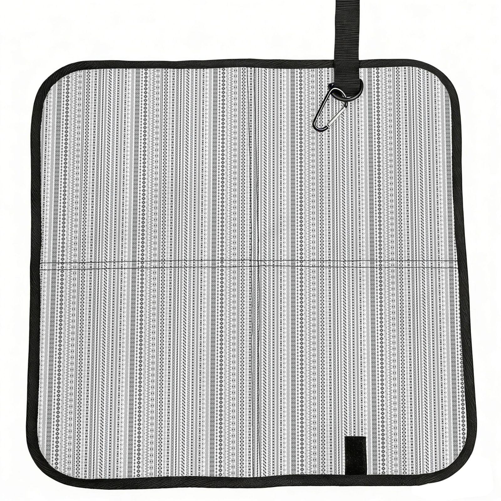 AYYQWE Boho Triangle Stripes Print Foldable Seat Cushion Portable Chair Pad Office Commuting Picnic Camping Outdoor