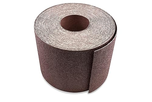 Red Label Abrasives Rollo de lijadora de tambor de carpintería de grano 120 de 6 pulgadas x 50 pies, cortado a la longitud