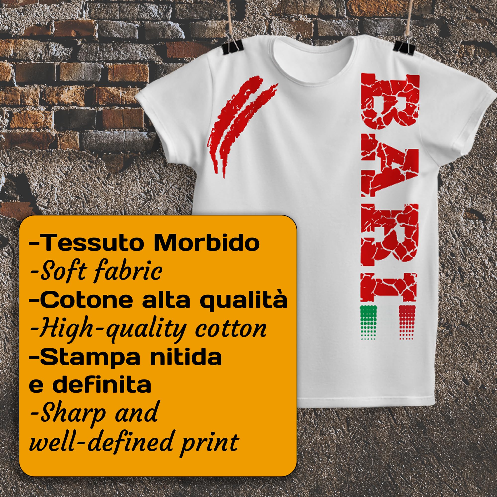 t-Shirt Bari Maglietta Ultras Tifosi Anche per Bambini