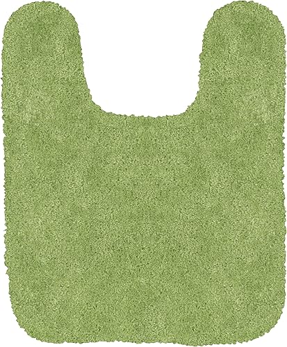 Mohawk Home Tapete de baño real lavable a máquina, verde manzana (contorno de 1 pies 9 pulgadas x 2 pies)