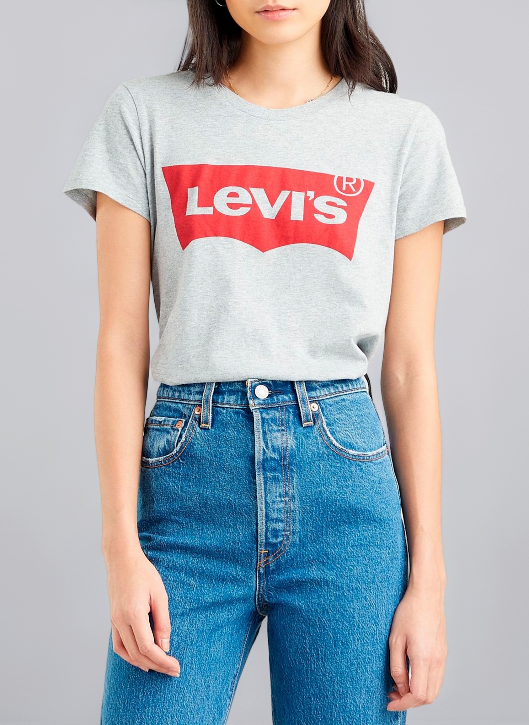 Levi's Women's The Perfect Tee T-Shirt, Large Batwing Logo T-Shirt (Pack of 1)
