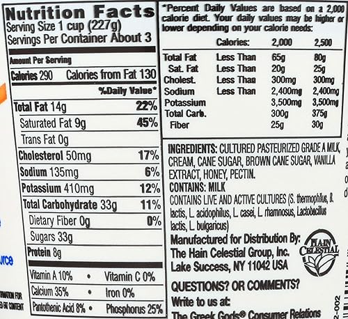 Miniatura 4 de The Greek Gods - Yogur griego, vainilla con miel, 24 onzas