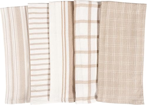 Miniatura 2 de KAF Home Juego de 10 toallas de cocina planas surtidas, 100% algodón, 18 x 28 pulgadas, ultra absorbentes, suaves, perfectas para cocinar, limpiar y