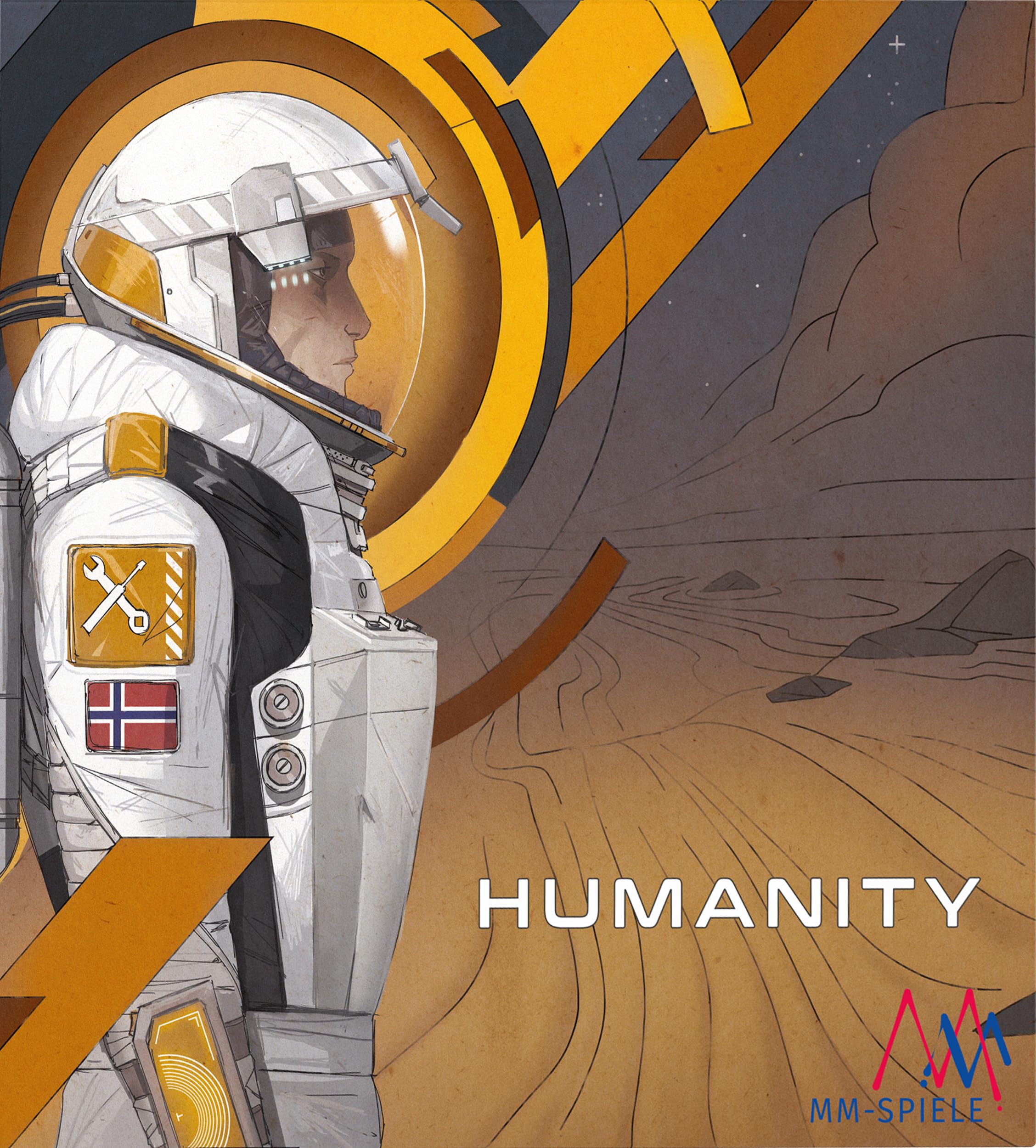 Humanity, Strategiespiel, Spannendes Modulbau- und Forschungsspiel, Entdecke den Saturnmond Titan und erfülle Missionen, Für 2-4 Spieler ab 14 Jahren