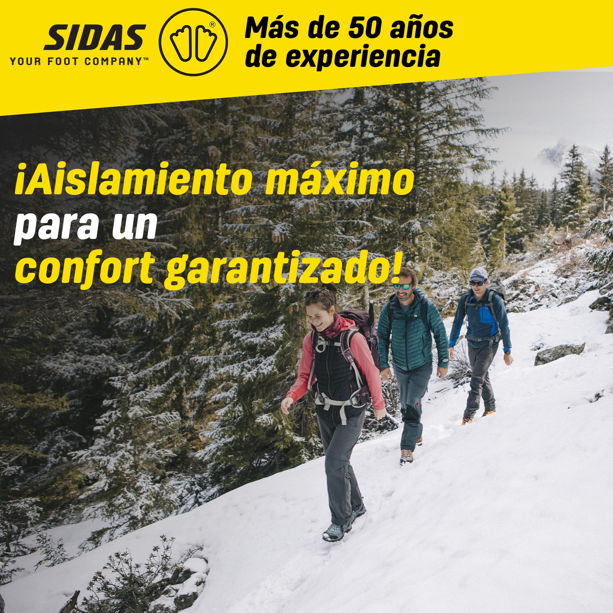 Sidas Plantillas de lana merina, Winter 3D, para esquí y actividades invernales, plantillas aislantes y cómodas (39-41)
