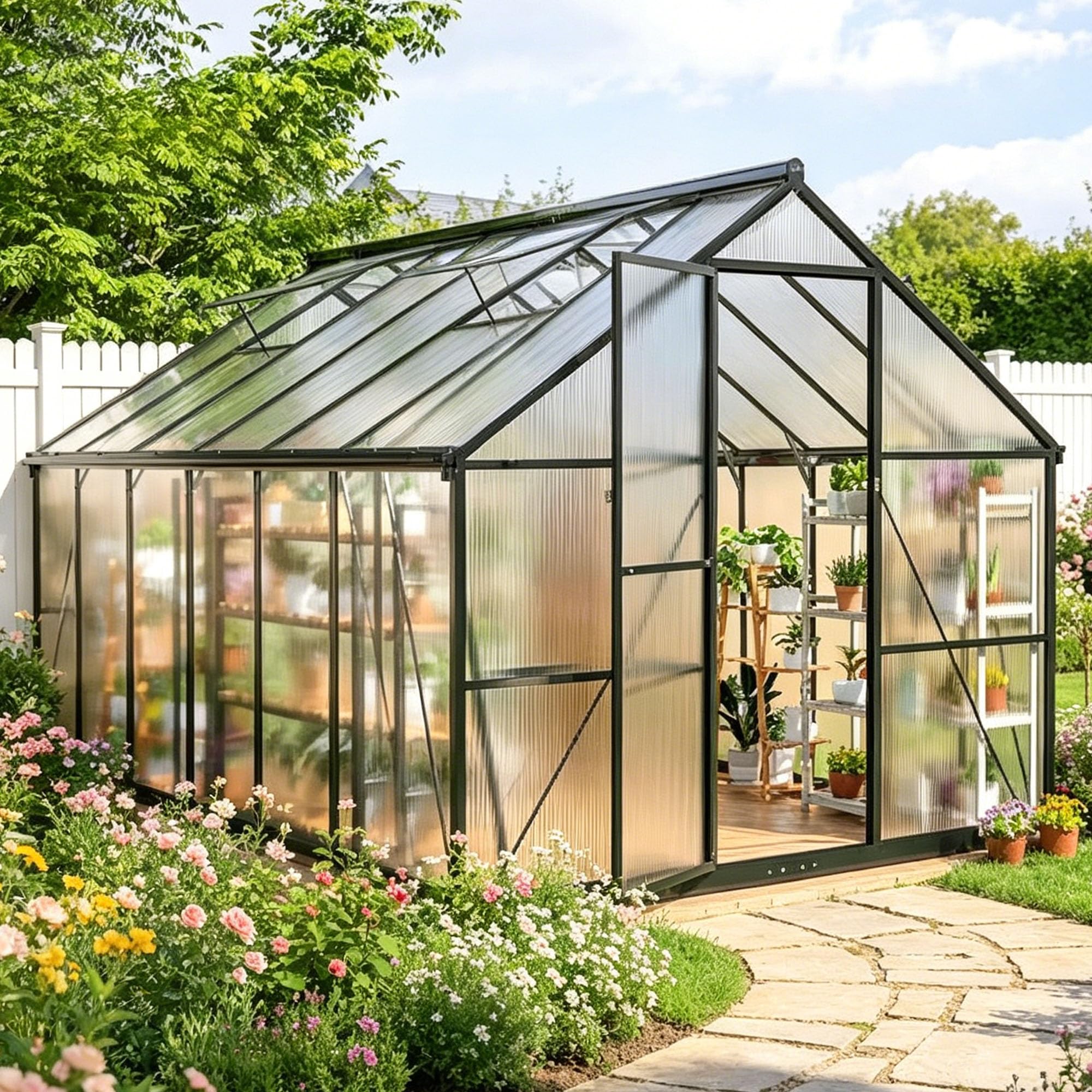 Polar Aurora 8x12 Polycarbonate Greenhouse