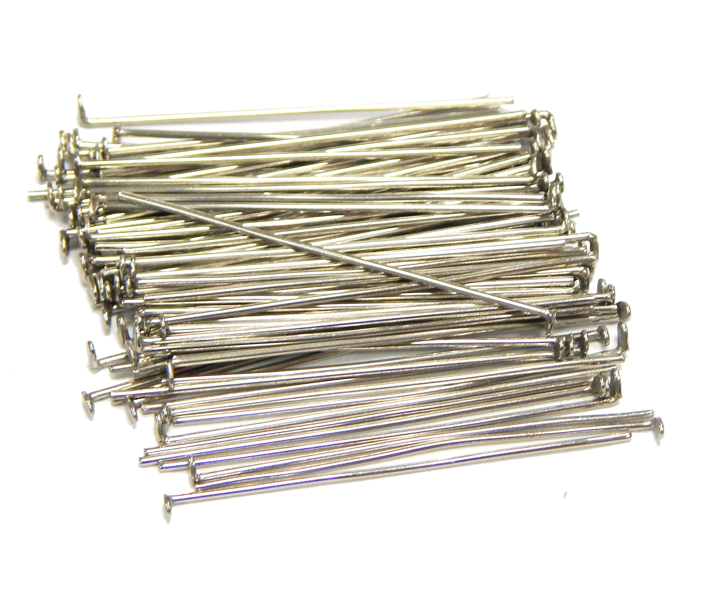 Perlin Kettelstifte Nietstifte 40 mm x 0,7 mm Versilbert Kopfstifte Perlenstifte 250 Stück Silber Schmuckzubehör Bastelzubehör